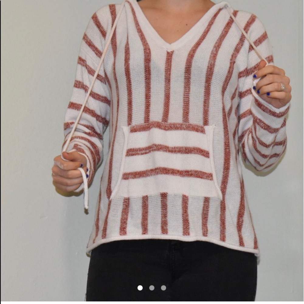 white and red striped jacket!